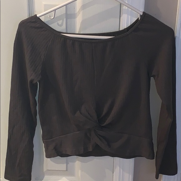 army green crop top - Picture 1 of 3